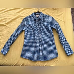 J. Crew Blue and White Checkered Women’s Shirt